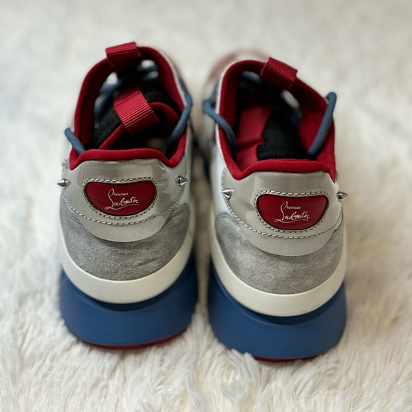 Christian Louboutin Men's Red and Blue Trainers 
Size 10 1/2 - Picture 10 of 14